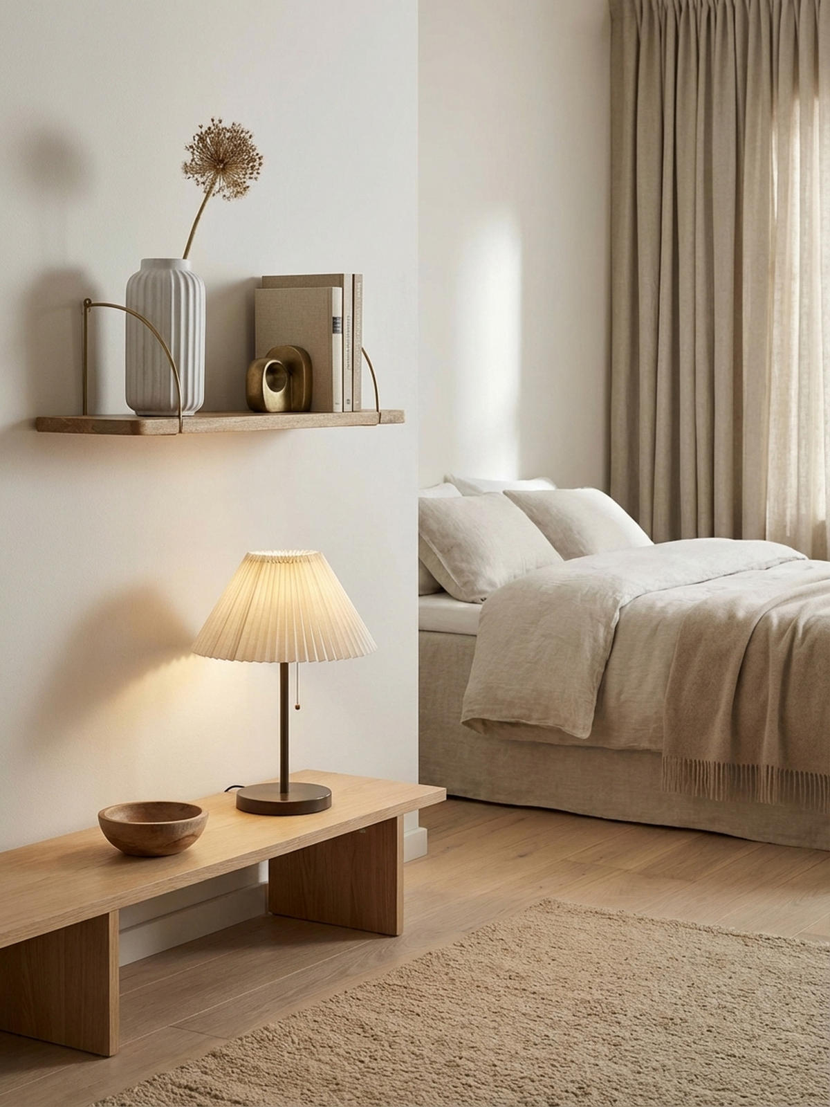 WANDREGAL TEVERE Mango Massivholz Eisen Industrial, Beige 60x22x25 cm - Beige, Holz/Metall (60/25/22cm) - KADIMA DESIGN