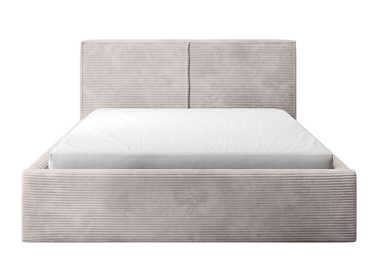 POLSTERBETT Farese Dunkelbeige Cordbezug 140 cm - Beige, Textil (140/200cm) - Selsey