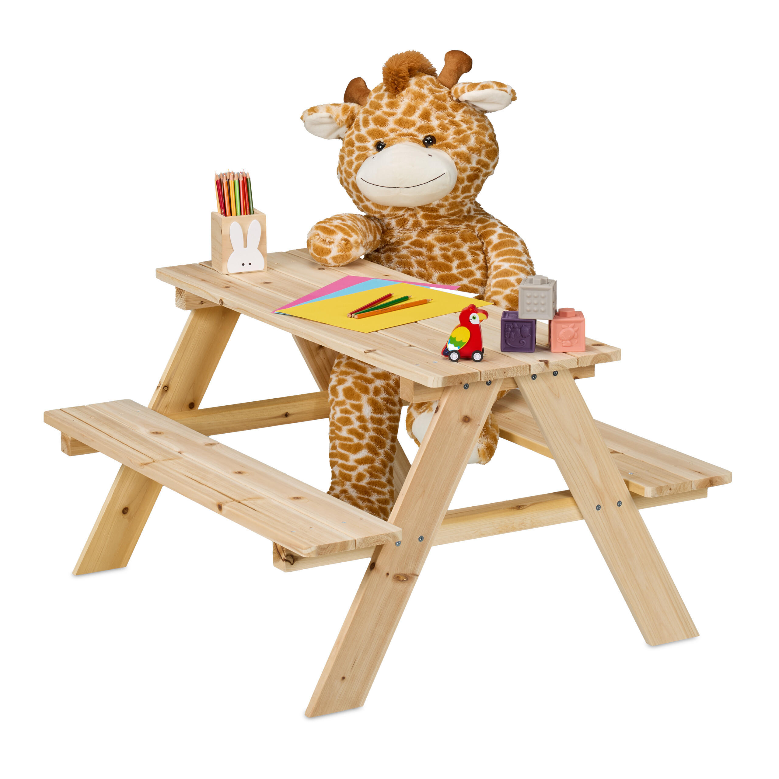 KINDERSITZGRUPPE - Eichefarben, Holz - Relaxdays