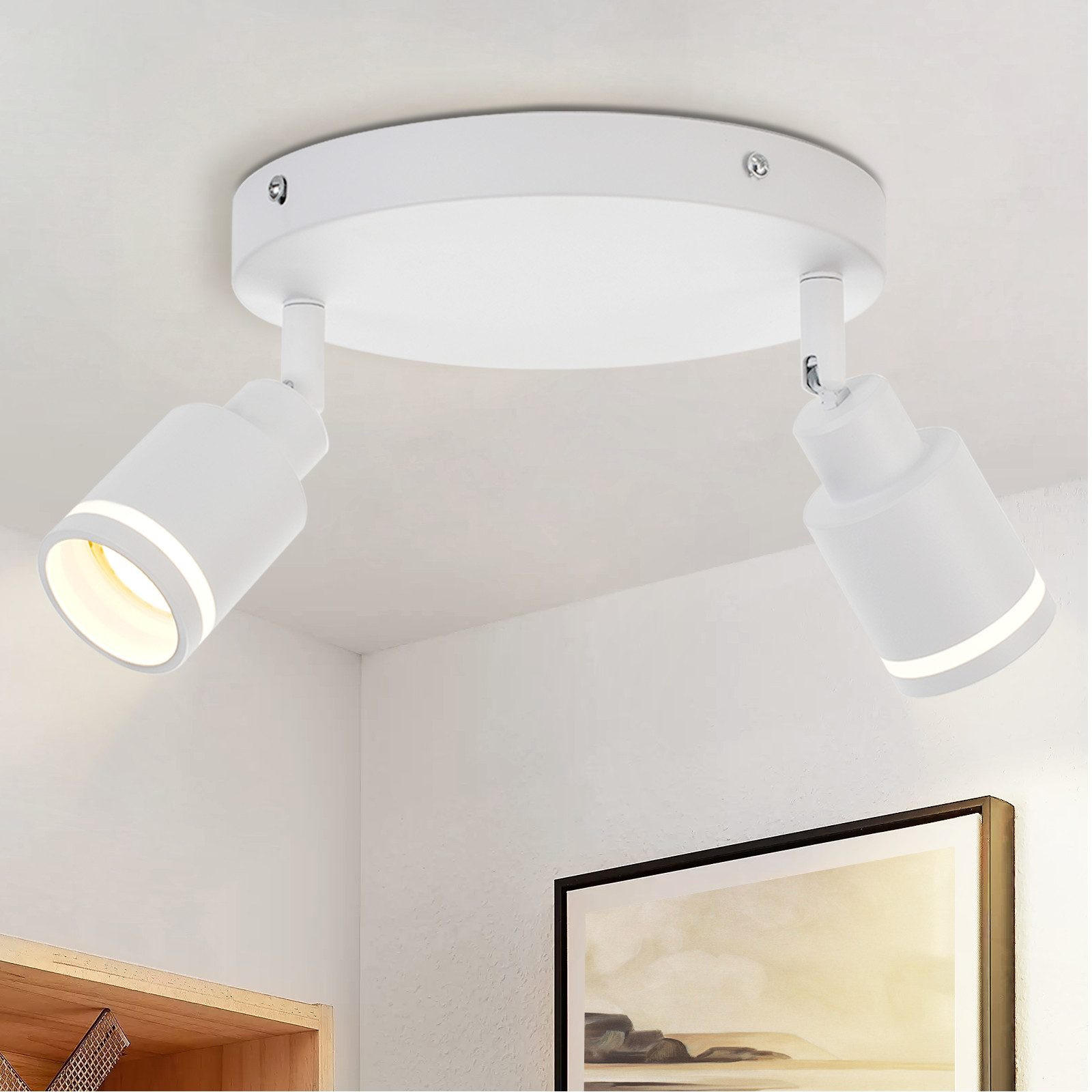 STRAHLER Lübeck 2-flammig 20/20/15.7 cm - Weiß, Metall (20/20/15.7cm) - Nettlife