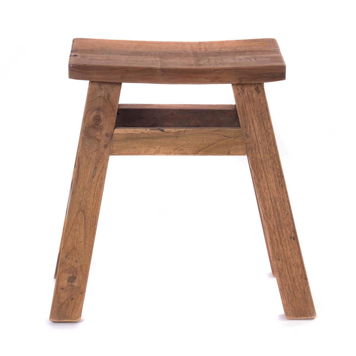 HOCKER HOCKER Noah 50 Recyclingholz massiv naturfarben - Naturfarben, Holz (50/50/30cm) - DESIGN DELIGHTS