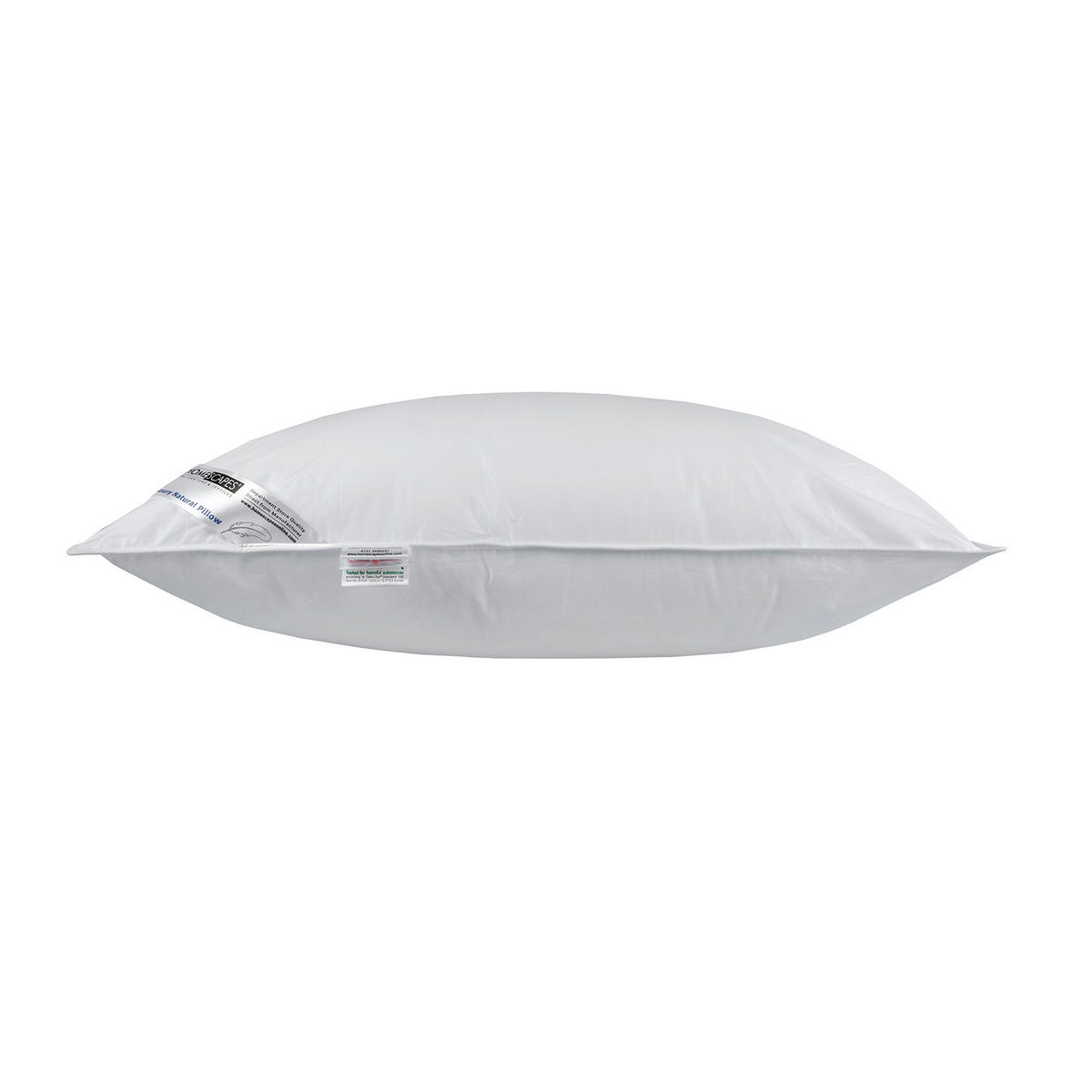 KOPFKISSEN Super-Mikrofaser mit Kamille 48/74 cm - Weiß, Textil (48/74cm) - Homescapes