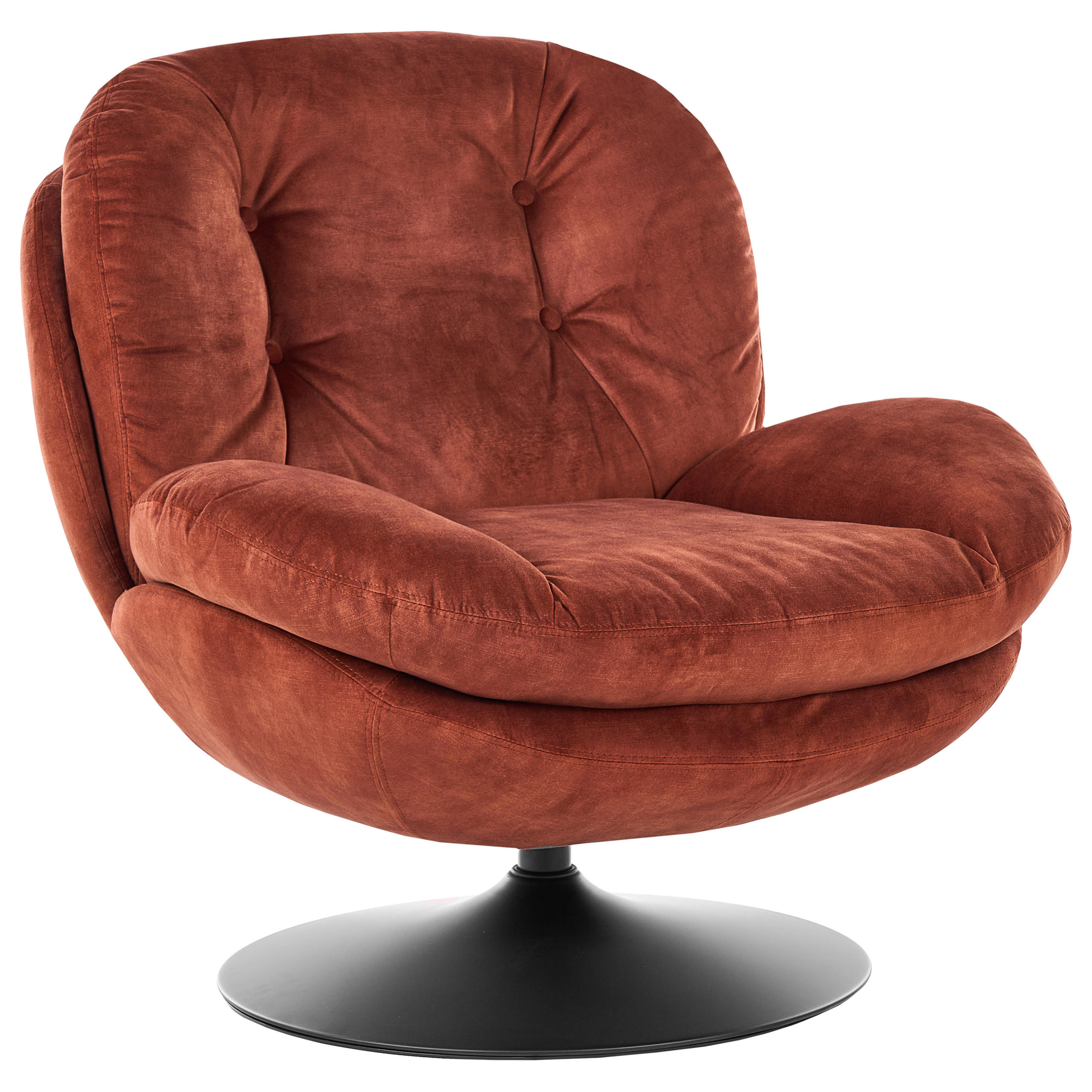 Beliani Drehsessel Gold 82x82x85 cm