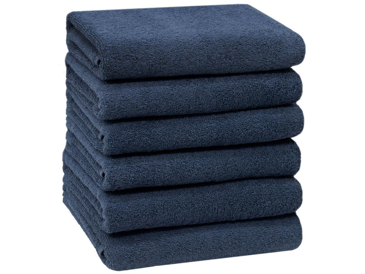 HANDTÜCHER, 6er-Set, 50x100 cm, 100% Baumwolle, Blau - Dunkelblau, Textil (50/100cm) - Zollner