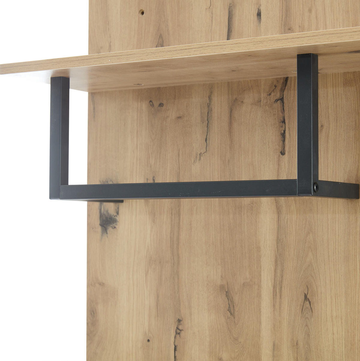 SCHUHSCHRANK aus Spanplatte 100x38,5x190cm in Natur mit Spiegel - Naturfarben, Holzwerkstoff (100/190/38.5cm) - Modfu