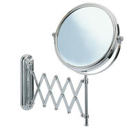 KOSMETIKSPIEGEL mit Teleskoparm Arm Deluxe 48/23/38 cm - Silberfarben, Metall (23/38/48cm) - Wenko