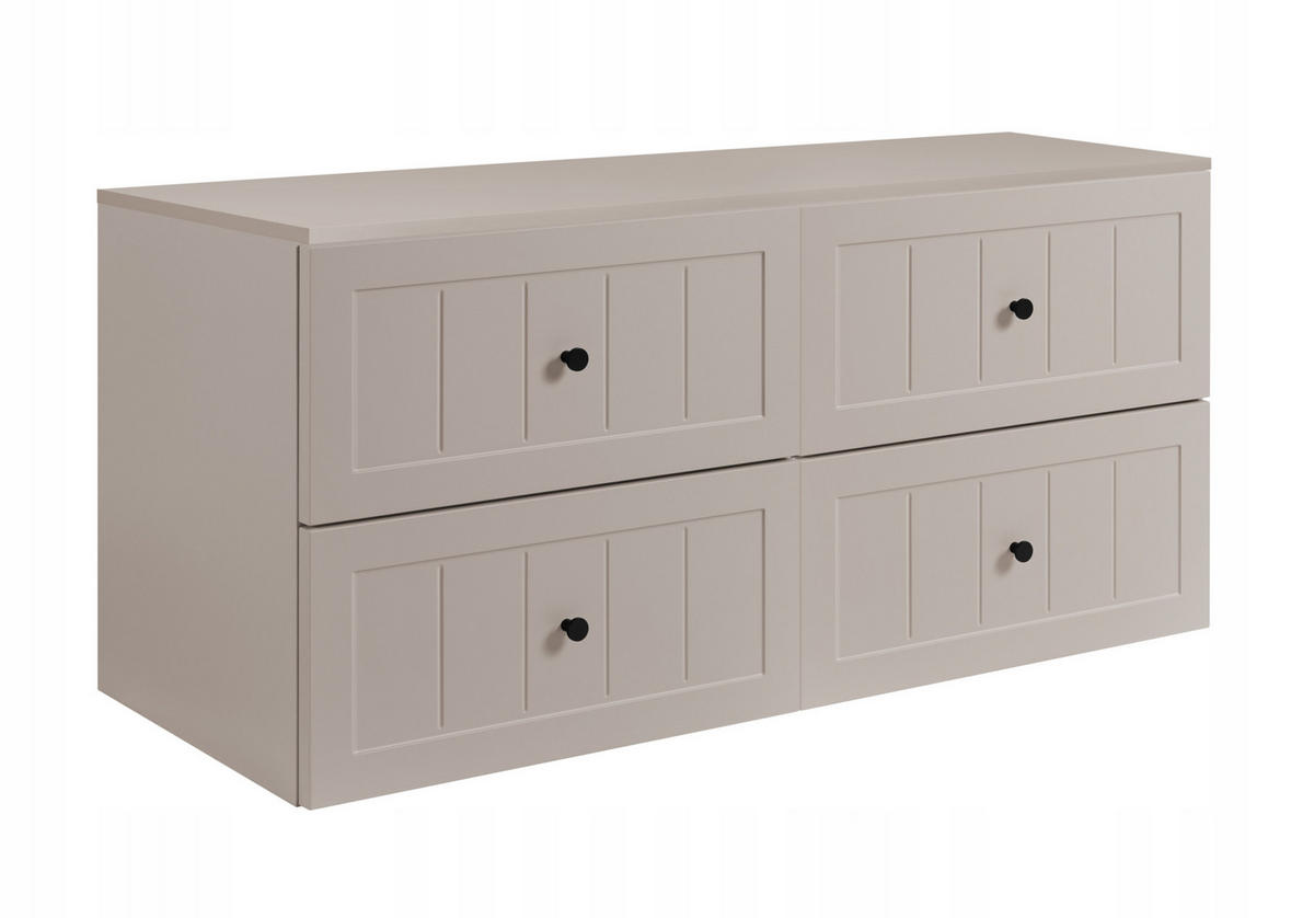 WASCHBECKUNTERSCHRANK GUSTO 120 cm mit Arbeitsplatte Farbe: Kaschmir Kaschmir - Kaschmir, Holzwerkstoff (120/58/46cm) - Rodan