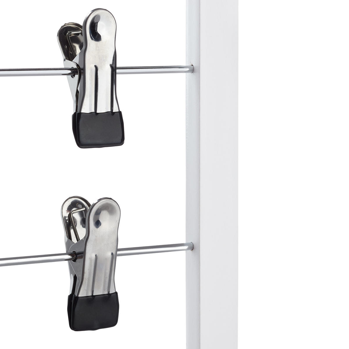 2XMEHRFACH-ROCKBÜGEL - Weiß, Holz/Metall (38/44/2.5cm) - Relaxdays