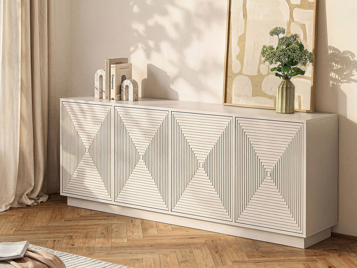 SIDEBOARD - 199.8 cm x 43 cm - holz - beige Mezulia - Beige, Holz (199.8/71/43cm) - Vente-Unique