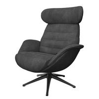 RELAXSESSEL - Anthrazit/Schwarz, Textil/Metall (90/107/90cm) - home24