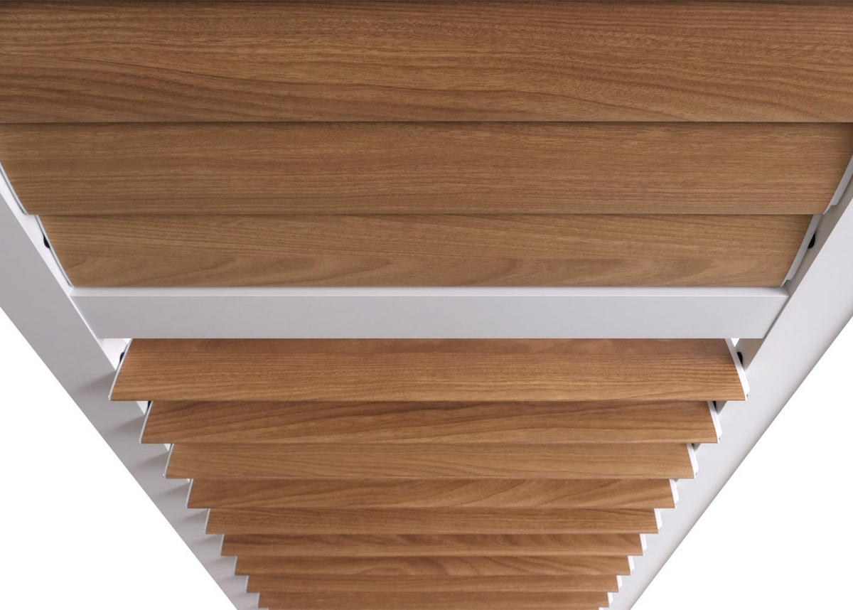 LAMELLENWAND FÜR PERGOLA Weiß - Weiß, Metall (68/220/3cm) - MCW