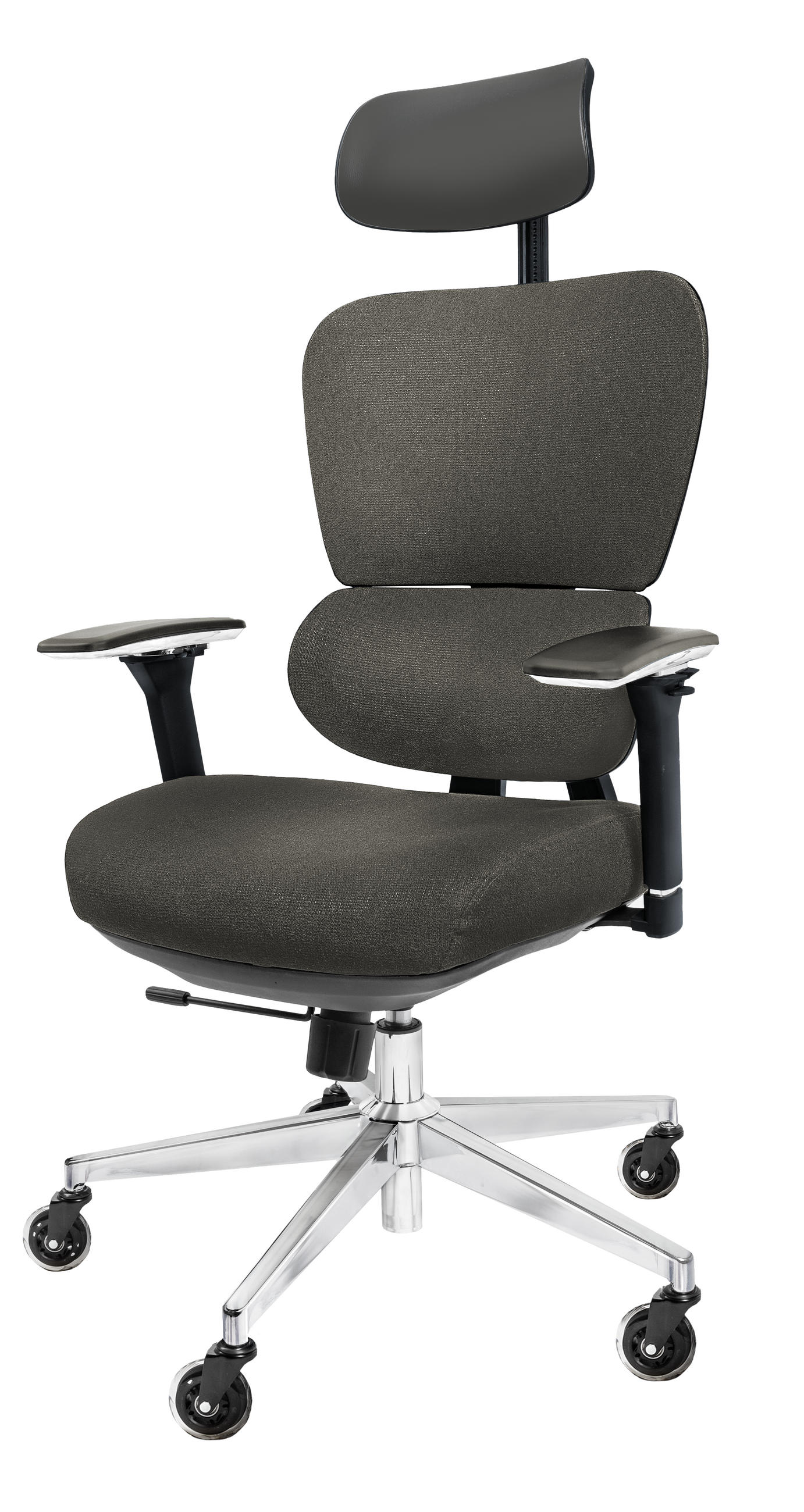 BÜROSTUHL ProSeat Anthrazit - Anthrazit/Silberfarben, Kunststoff/Textil (70/145/70cm) - Clouvou