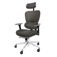 BÜROSTUHL ProSeat Anthrazit - Anthrazit/Silberfarben, Kunststoff/Textil (70/145/70cm) - Clouvou