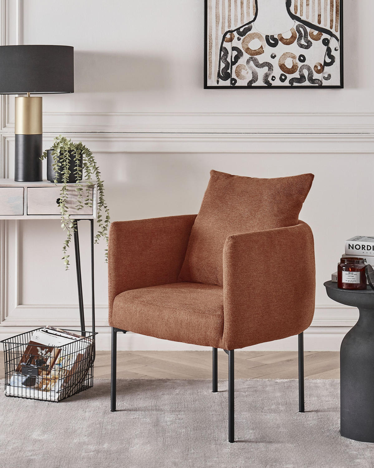 SESSEL Stoff Goldbraun Malmos - Goldfarben, Textil (62/68/62cm) - Beliani