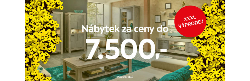 Velký výprodej nábytku do 7500 Kč je tu!