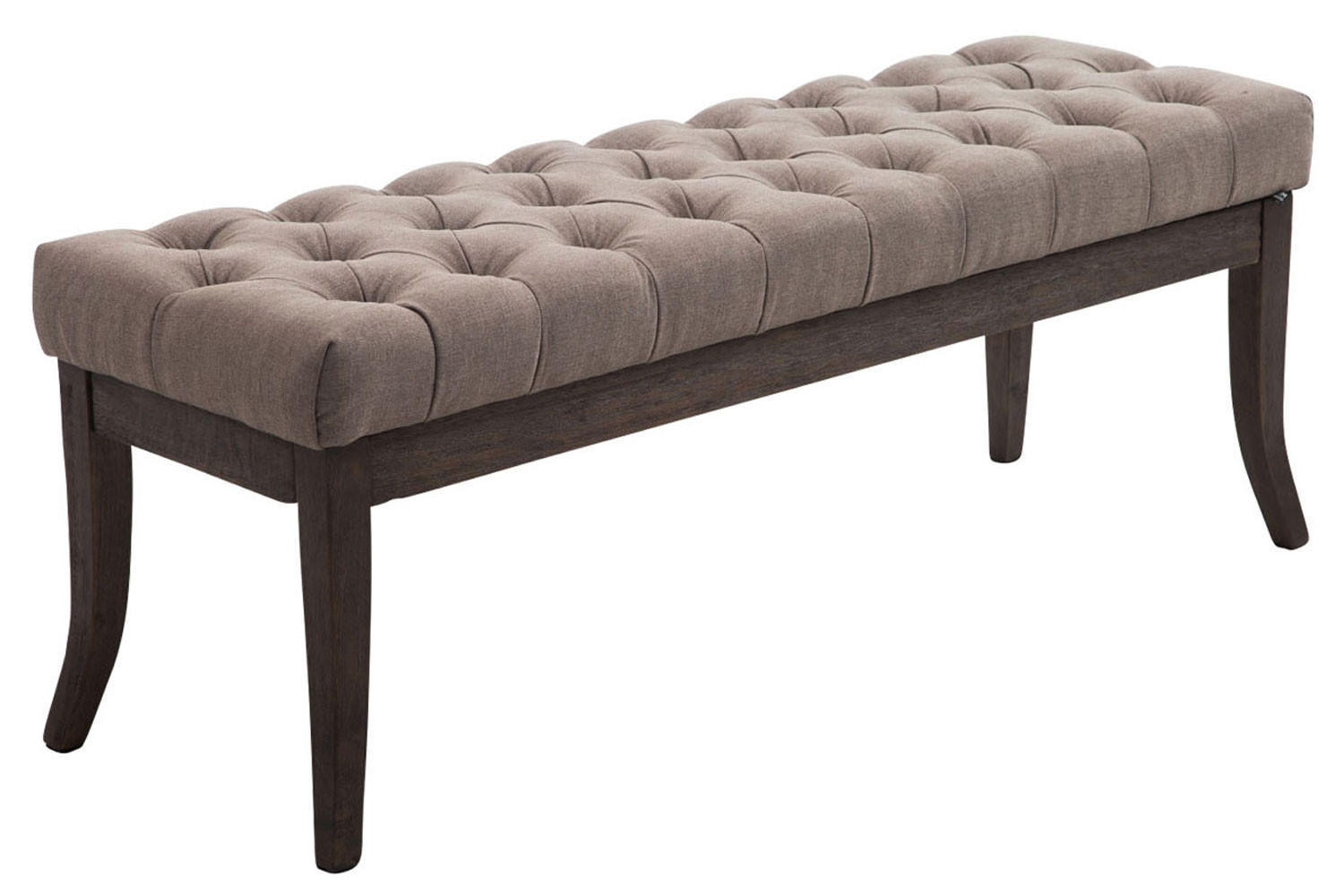 SITZBANK Cannes Stoff Taupe Dunkelbraun - Taupe, Textil (120/46/38cm) - DELUKE
