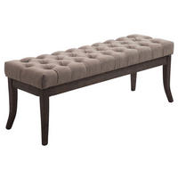 SITZBANK Cannes Stoff Taupe Dunkelbraun - Taupe, Textil (120/46/38cm) - DELUKE