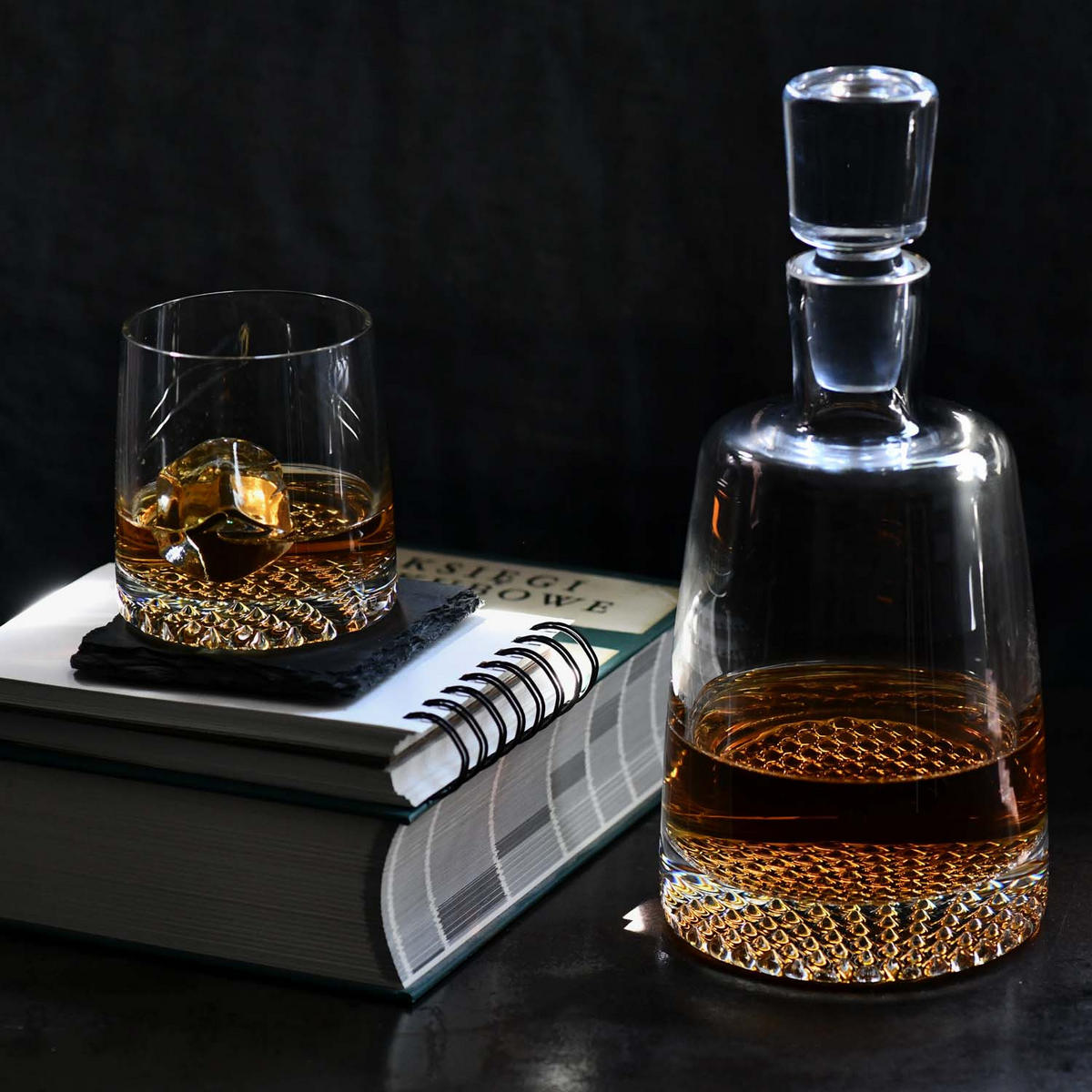 WHISKY SET, 7er-Set, 950 ml / 370 ml, Hangemacht - Transparent, Glas (0.95L) - Krosno Glass