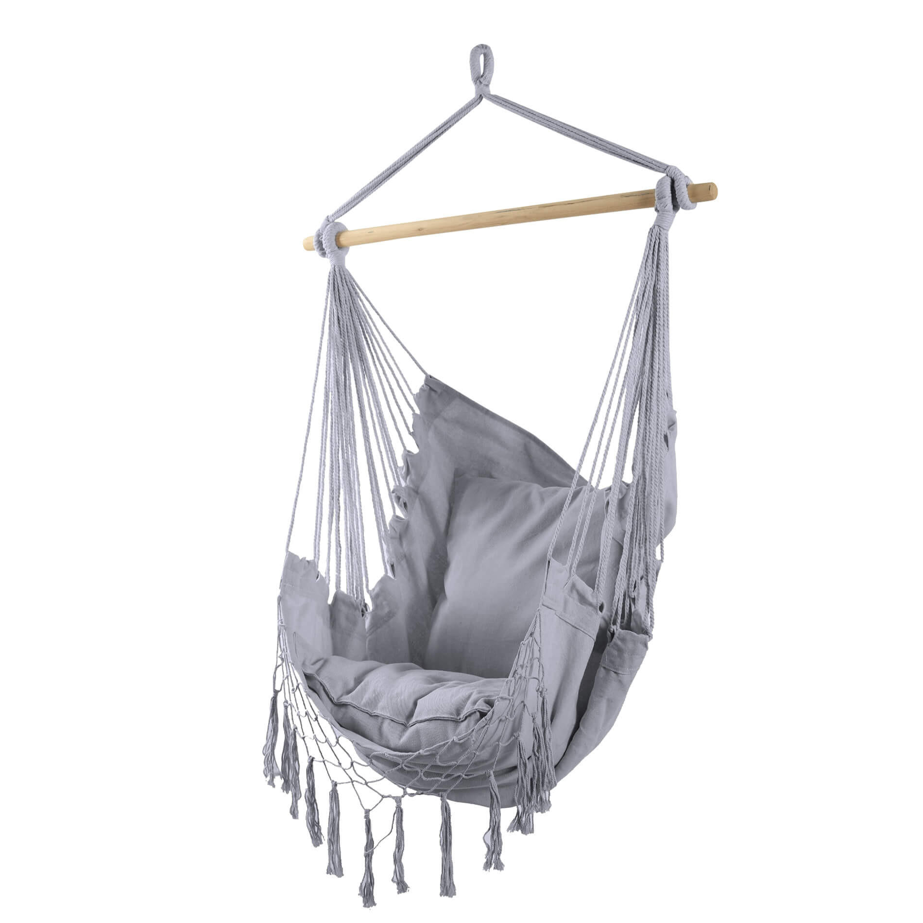 HÄNGESESSEL Grau 140/100/140 cm - Grau, Textil (100/140/140cm) - Mobili Rebecca
