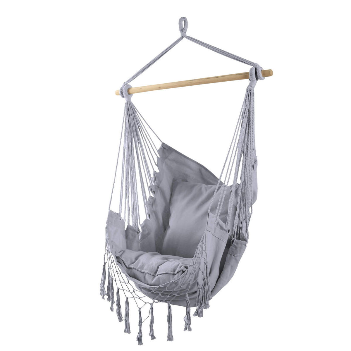 HÄNGESESSEL Grau 140/100/140 cm - Grau, Textil (100/140/140cm) - Mobili Rebecca