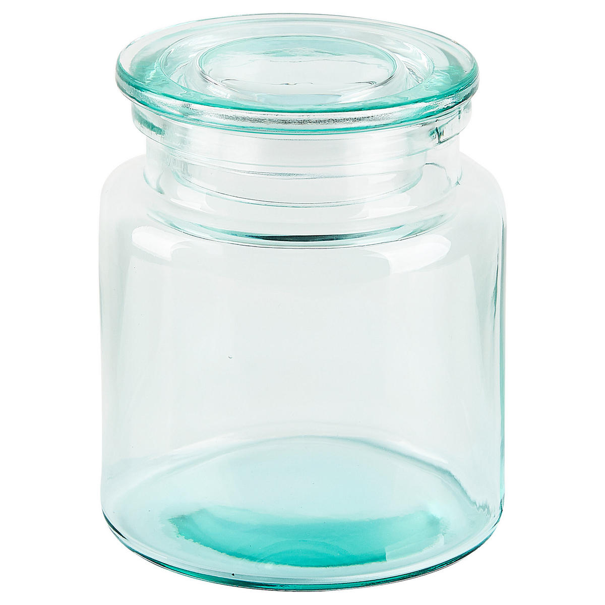 BADEZIMMER Set 5-teilig Glas mintgrün Amarga - Silberfarben/Grün, Glas (15/20/10cm) - Beliani