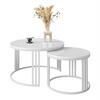 COUCHTISCH 2 in 1 LORI Hochglanz - Weiß, Holzwerkstoff (70/70/48cm) - Lookway