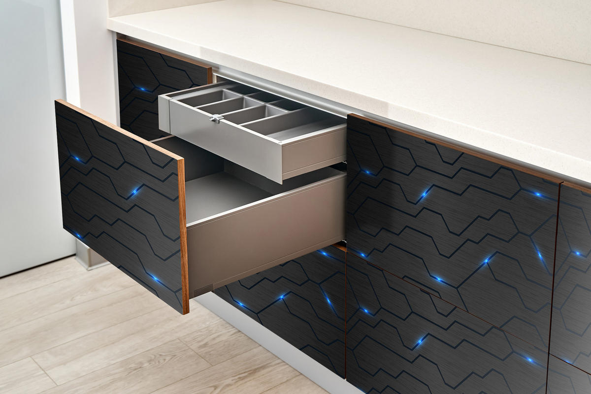 MÖBLAUFKLEBER 100x50 cm grau - Titanfarben, Kunststoff (100/50/0.1cm) - Wallfluent