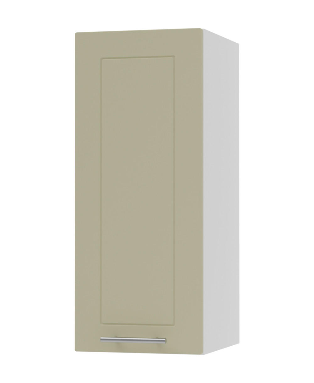 KÜCHENHÄNGESCHRANK Kvantum W2/30 Vanille Matt / Weiß Matt 30 / 32,5 / 72cm - Creme/Weiß, Holz/Holzwerkstoff (30/72/32.5cm) - Feldmann-Wohnen