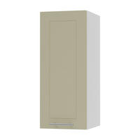 KÜCHENHÄNGESCHRANK Kvantum W2/20 Vanille Matt / Weiß Matt 20 / 32,5 / 72cm - Creme/Weiß, Holz/Holzwerkstoff (20/72/32.5cm) - Feldmann-Wohnen