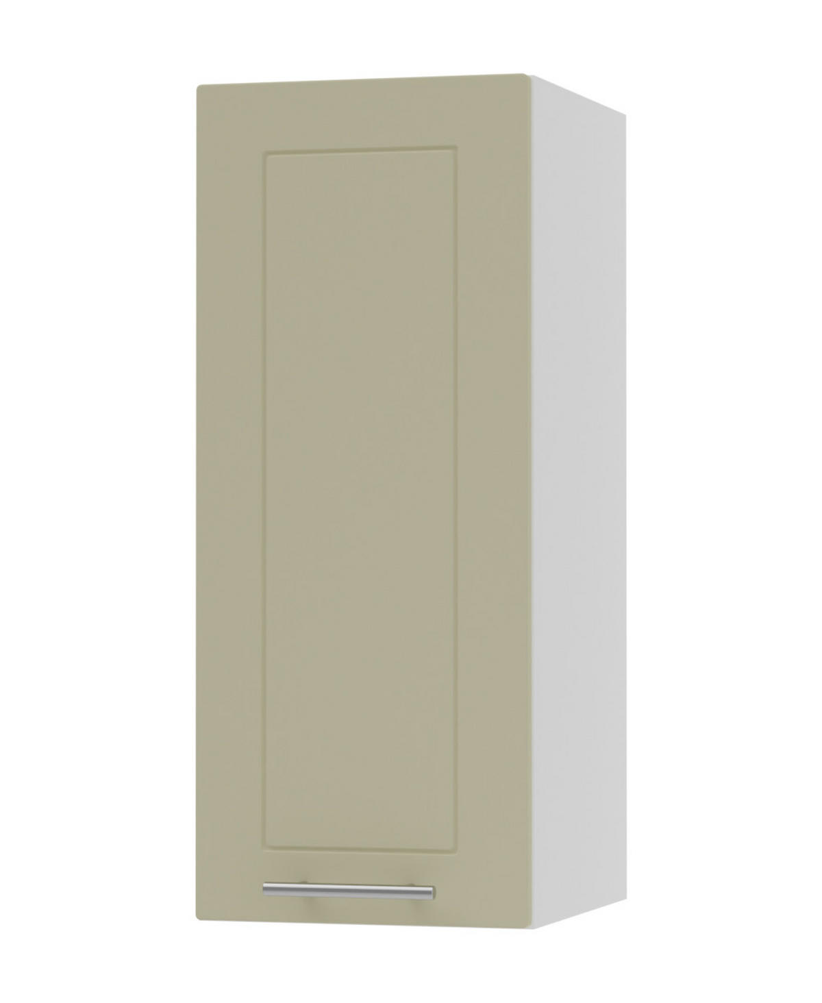 KÜCHENHÄNGESCHRANK Kvantum W2/20 Vanille Matt / Weiß Matt 20 / 32,5 / 72cm - Creme/Weiß, Holz/Holzwerkstoff (20/72/32.5cm) - Feldmann-Wohnen