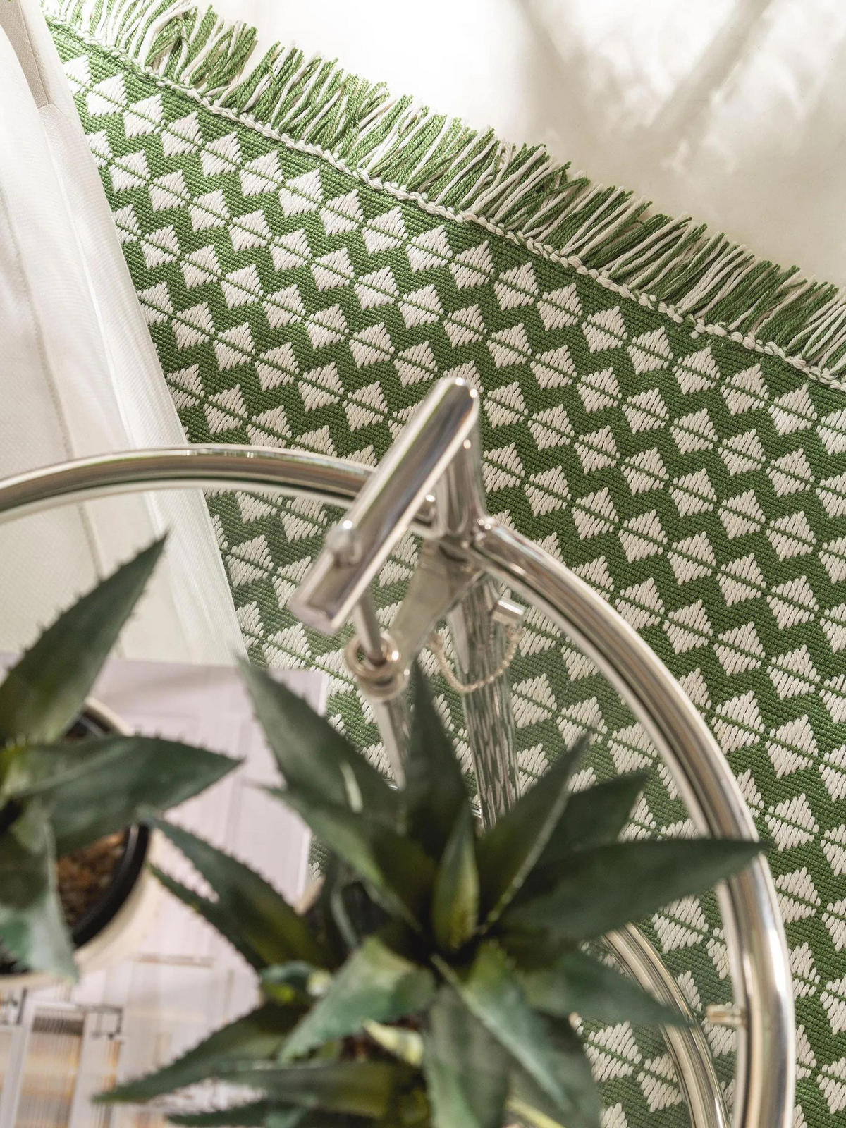 TEPPICH aus recyceltem Material Morty Grün 200x300 cm - Grün, Textil (200/300cm) - benuta Pure