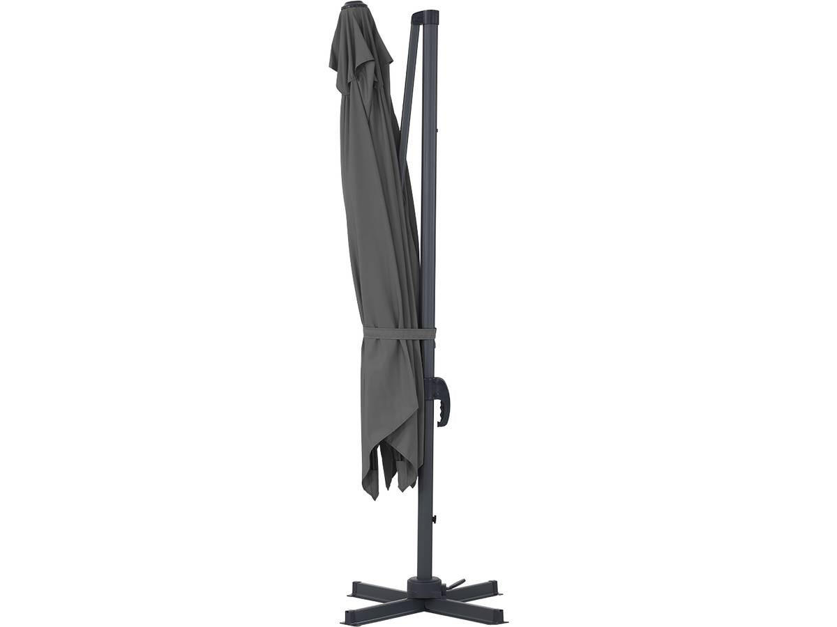SONNENSCHIRM sun 3 Grau - Grau, Metall (300/300cm) - Habitat Garten