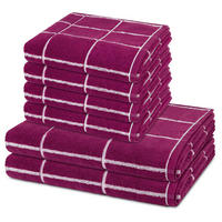 FROTTIERSET Sensual Skin Karo 6-teilig - Dunkelgrau, Textil (50/100cm) - Ross