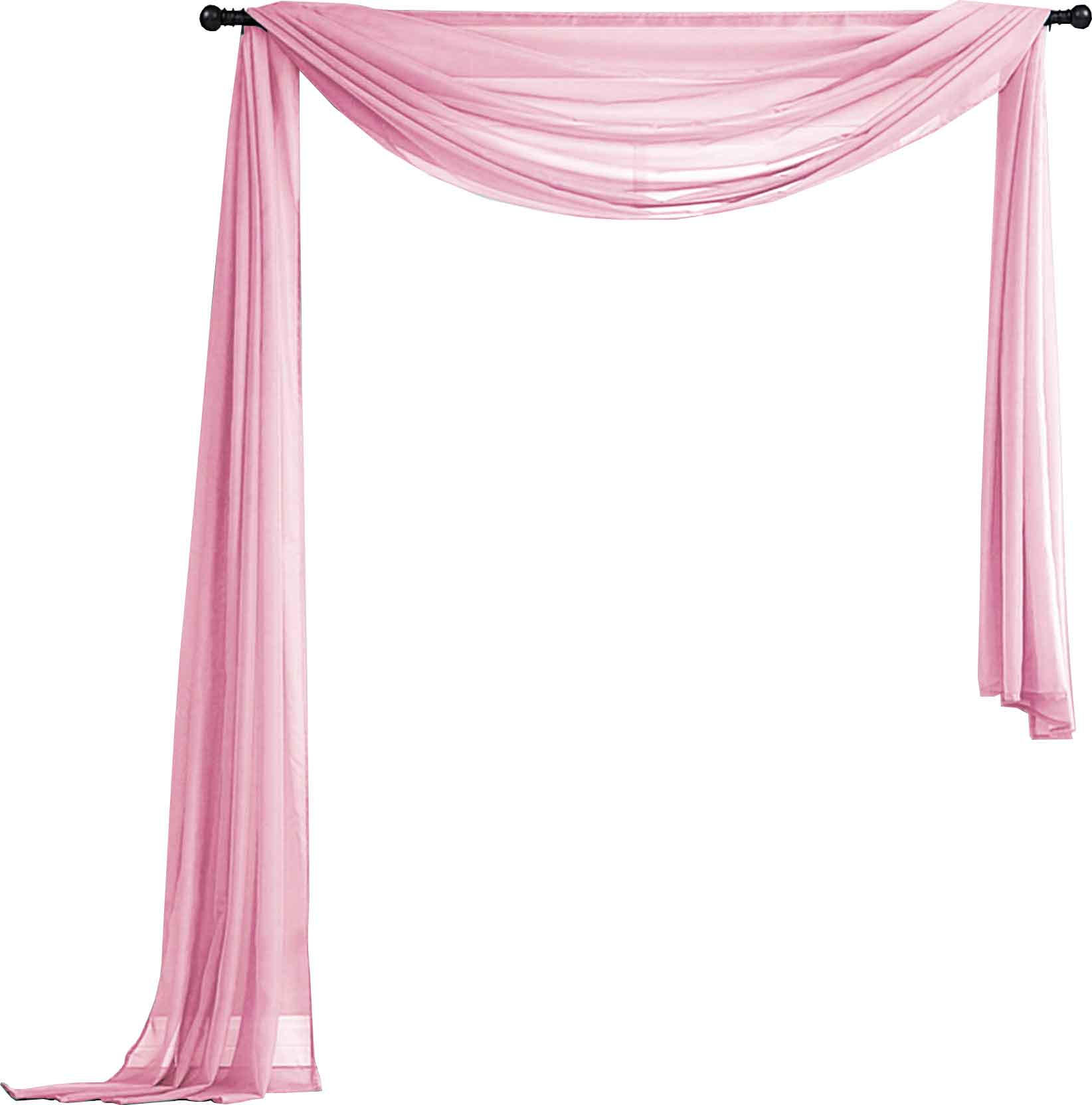 QUERBEHANG 1ER SET HxB 140x600 Hellrosa - Hellrosa, Textil (140/600cm) - Gardinenbox