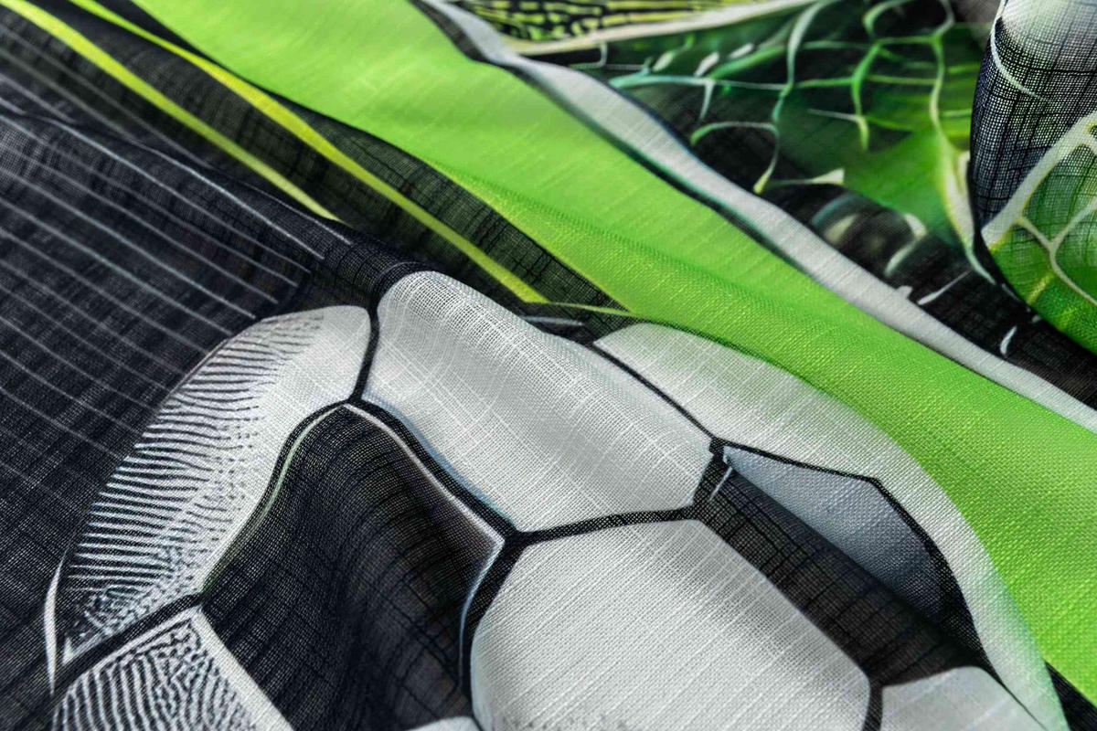 VORHANG SEOUL HxB 245x140 cm Fußballer - Hellgrün, Textil (140/245cm) - Gardinenbox