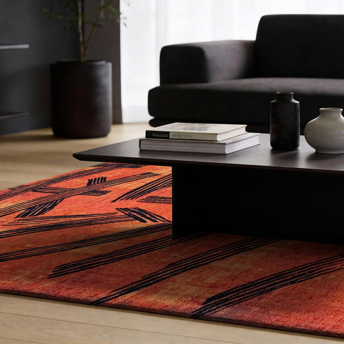 PREPROGA Kanji Ginger Chocolat 200/280 cm - rdeča, umetna masa/tekstil (200/280cm) - Louis De Poortere