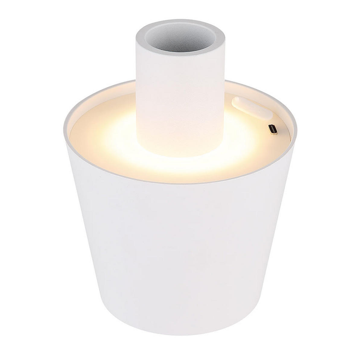 LED TISCHLEUCHTE Vannie Weiß - Weiß, Kunststoff (10.6/10.6/13cm) - Globo Lighting