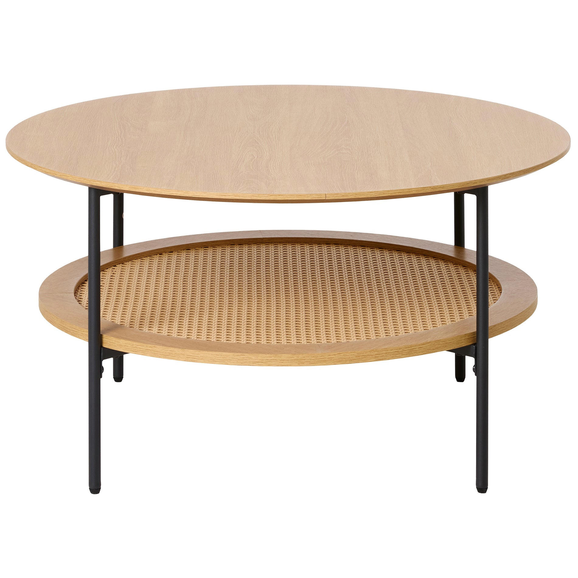 KONFERENČNÝ stolík Mogest, prírodný dub, 80 cm - béžová, kov/kompozitné drevo (80/80/40cm) - Selsey