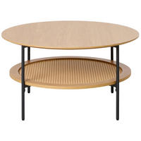 KONFERENČNÍ stolek Mogest, přírodní dub, 80 cm - béžová, kov/kompozitní dřevo (80/80/40cm) - Selsey
