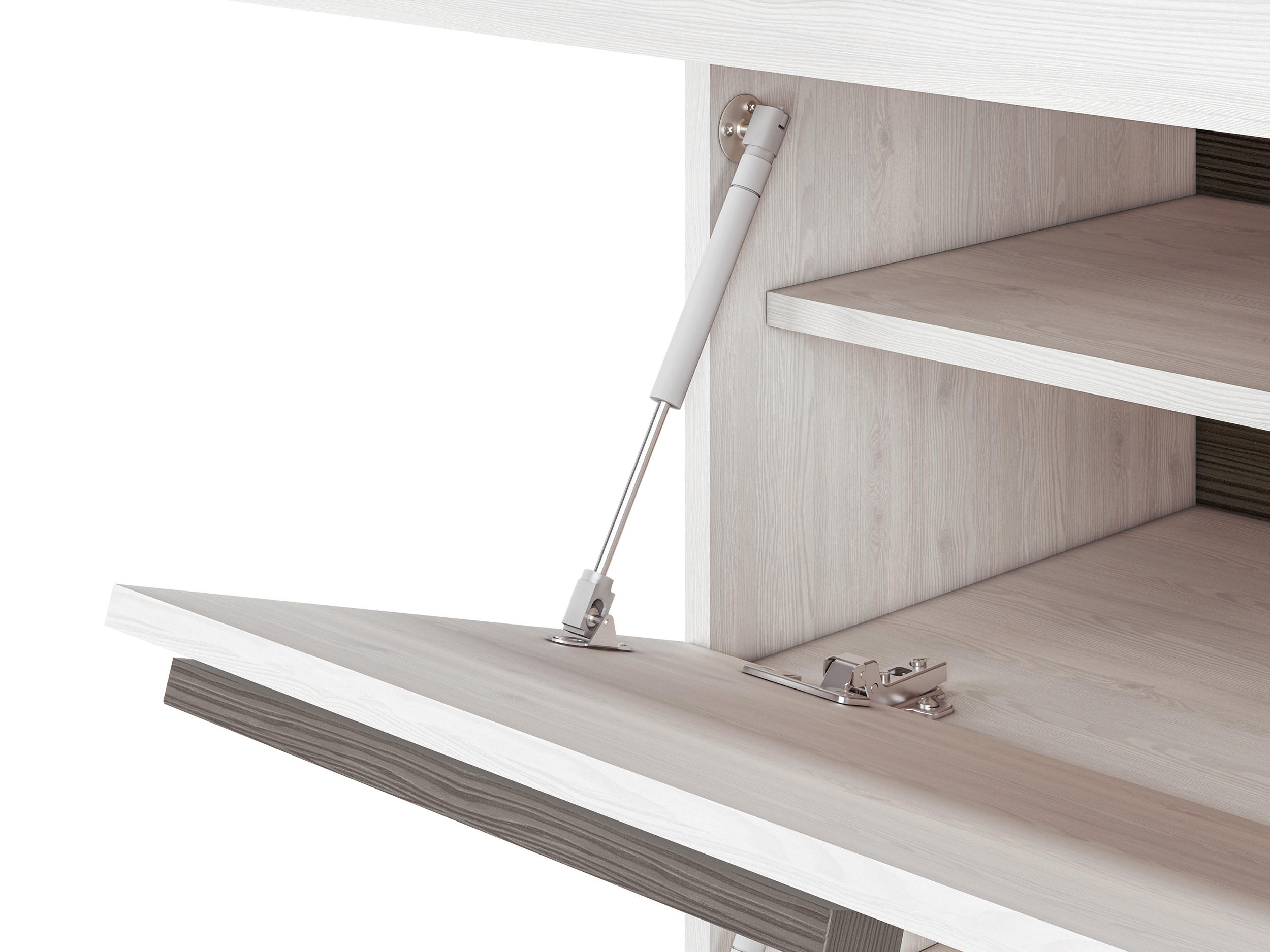 Thumbnail - Feldmann-Wohnen Schuhschrank, Weiß, Holz, 3 Fächer, 1 Schubladen, Rechteckig, 55x96x42 cm, Garderobe, Schuhaufbewahrung,...