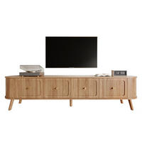 TV-LOWBOARD aus MDF und Spanplatte 180x38x47 cm Eiche mit Klapptüren - Braun, Holzwerkstoff (180/47/38cm) - IVMEU