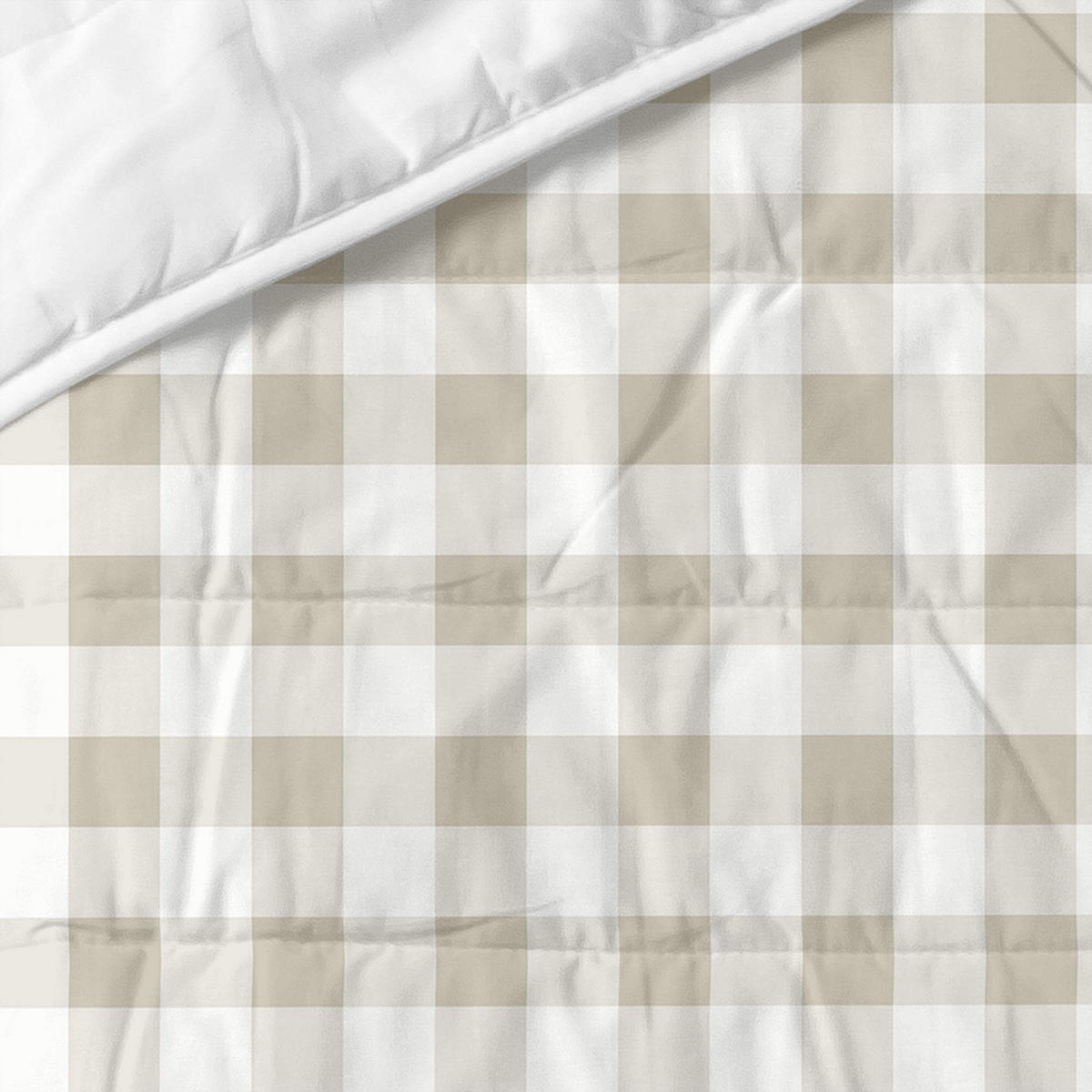 TAGESDECKE vichy 180x260 cm (bett 80/90/105) beige - Beige, Textil (180/260cm) - Happy Friday
