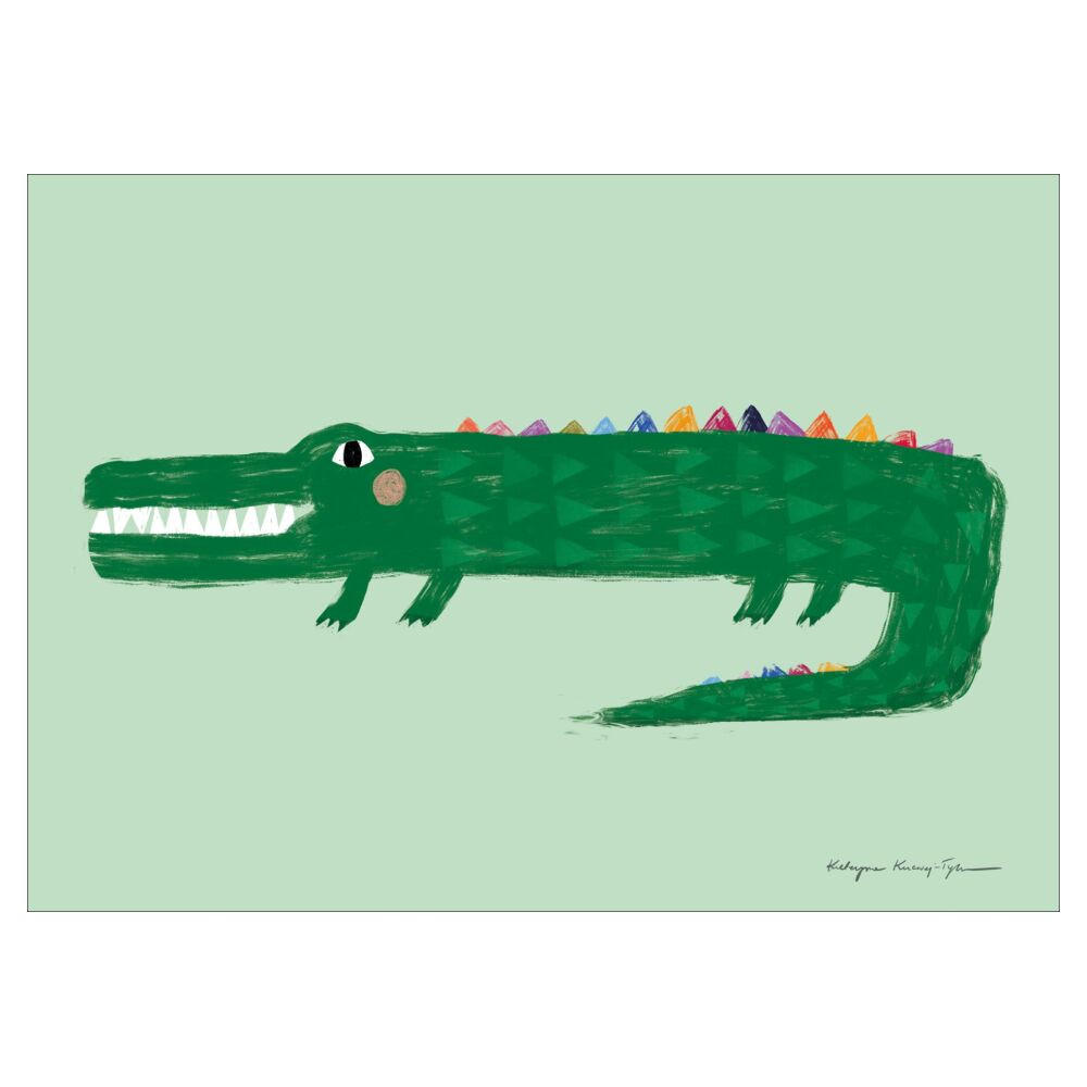 POSTER Wild Apple - Crocodile - Grün, Papier (50/70/0.1cm) - Poster&Frame