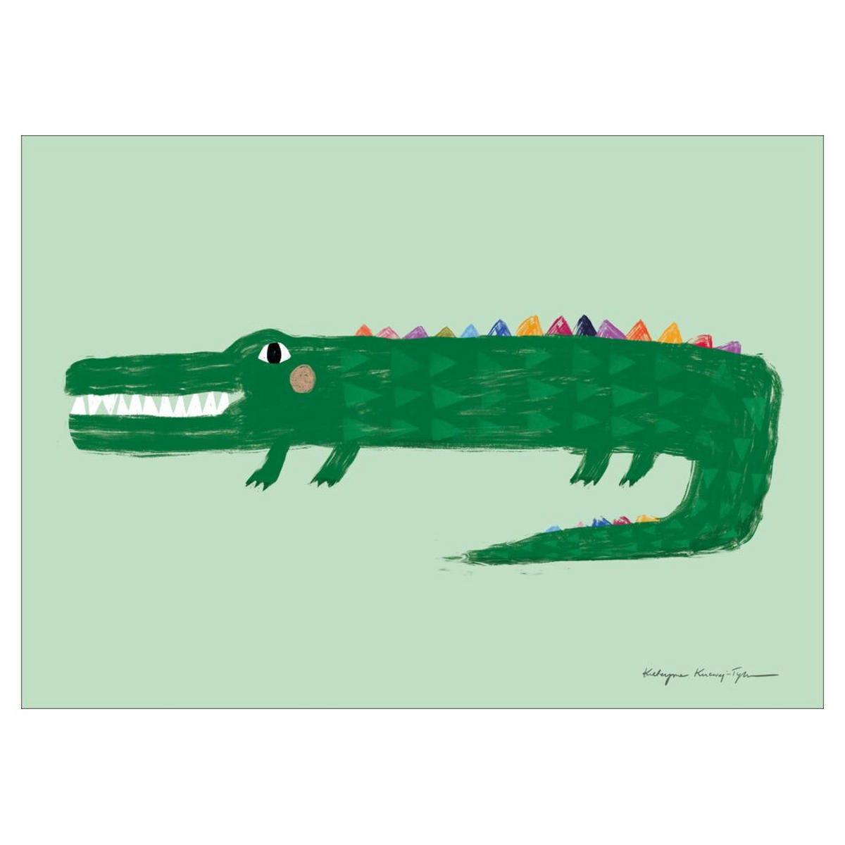 POSTER Wild Apple - Crocodile - Grün, Papier (50/70/0.1cm) - Poster&Frame