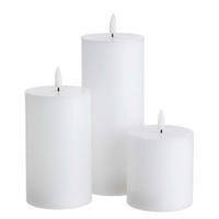 LED-KERZEN (3er Set) Nordic Light - Weiß, Paraffin (8/8/18cm) - BUTLERS