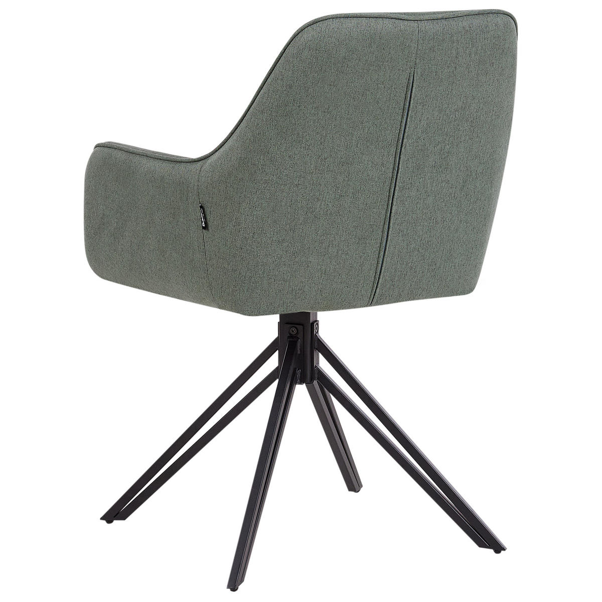 ESSZIMMERSTUHL 2er-Set Dunkelgrün Jodar - Dunkelgrün/Schwarz, Textil (56/83/60cm) - Beliani
