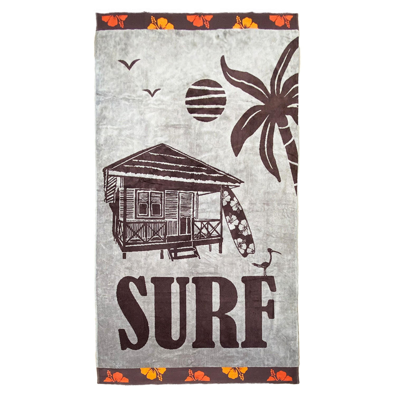 STRANDTUCH Frottee Samt Jacquard Beige 100x175 470g/m² - Kabana - Beige, Textil (100/175cm) - LE COMPTOIR DE LA PLAGE