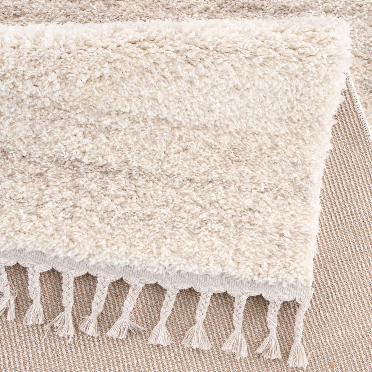 HOCHFLOR-TEPPICH Shaggy Pulpy 524 Creme 140x200 cm - Creme, Textil (140/200cm) - carpet city