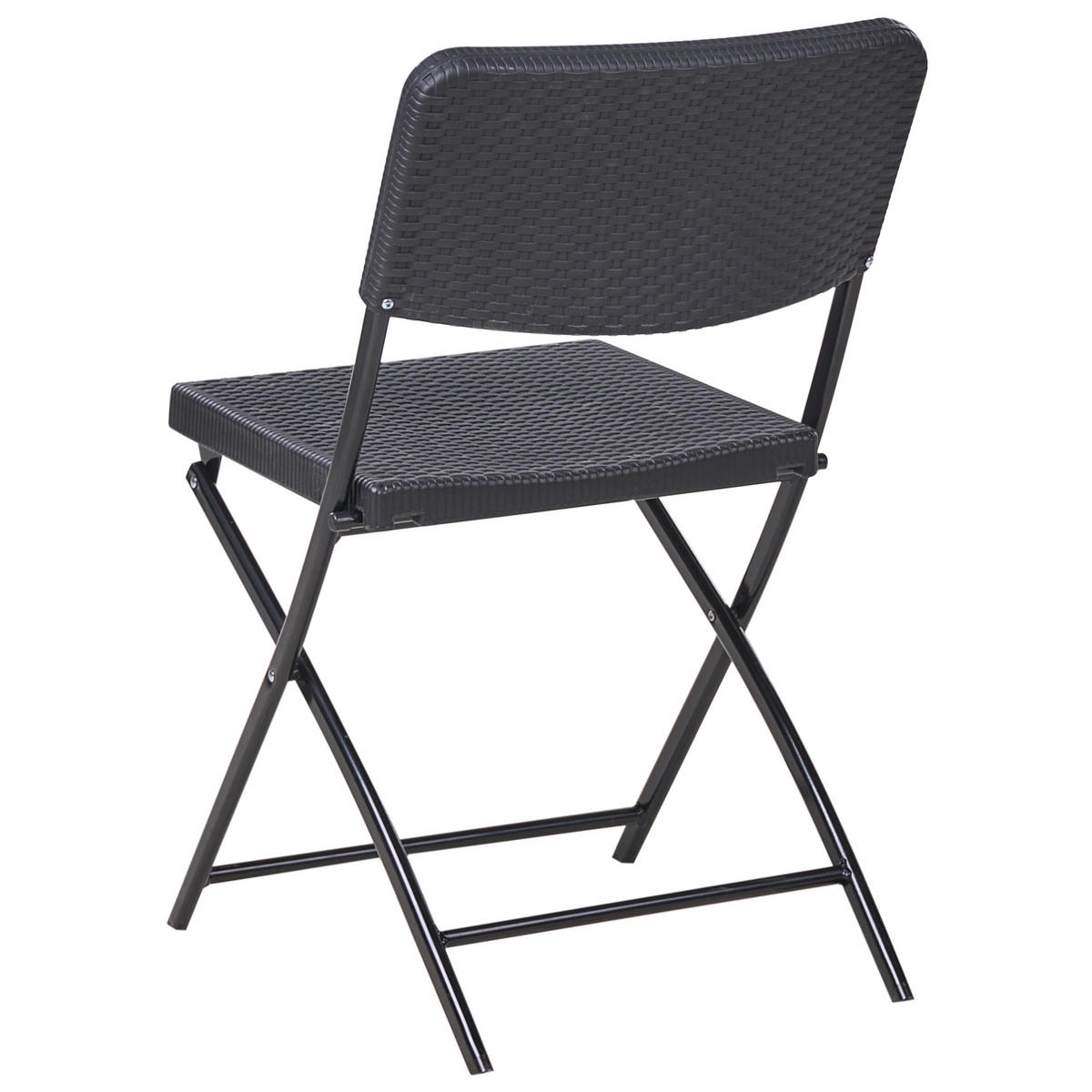 BISTRO-SET klappbar Schwarz Trappeto - Schwarz, Kunststoff - Beliani