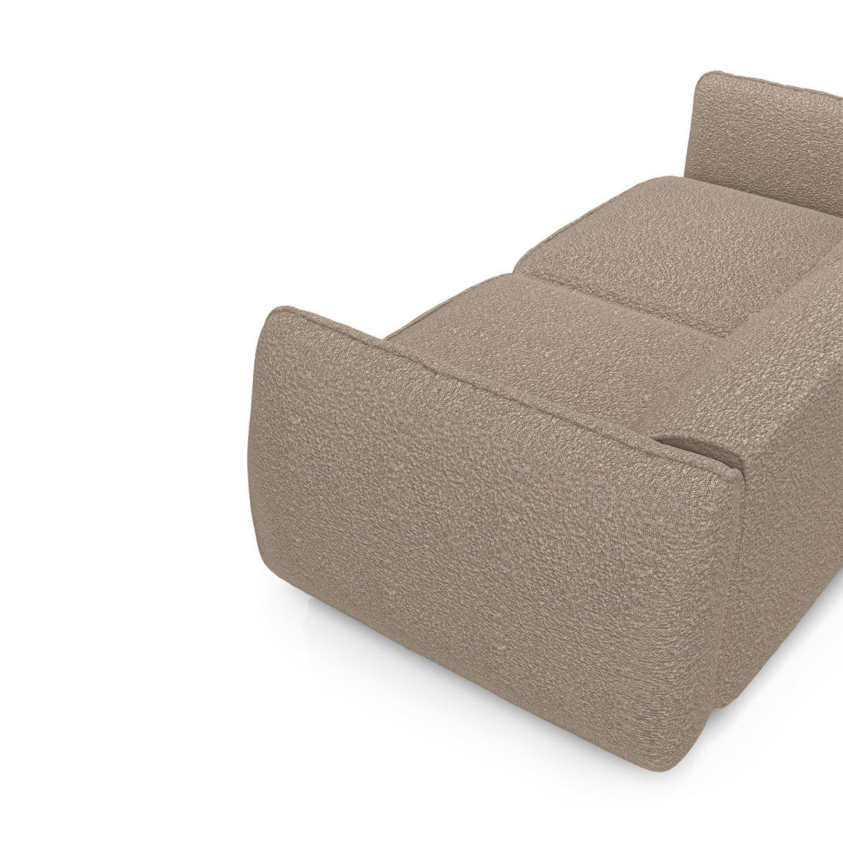 SOFA 4-SITZER Bouclé-Stoff Taupe 230cm - Taupe, Textil (230/74/90cm) - Sia Home